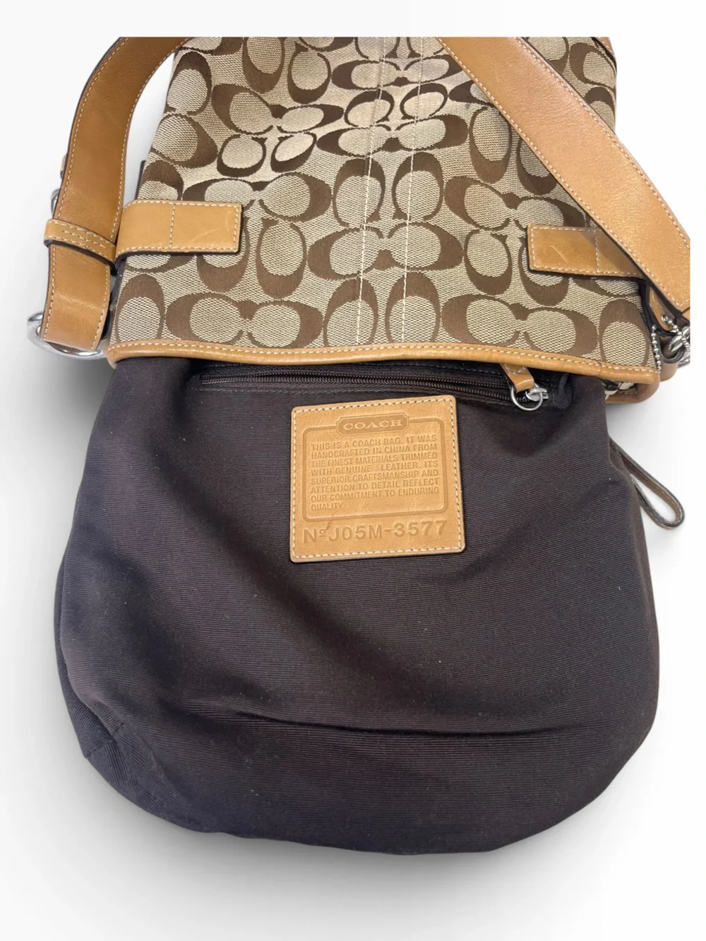 Coach Vintage 2005 Soho Signature Jacquard Shoulder Bag 3577 Brown Hobo